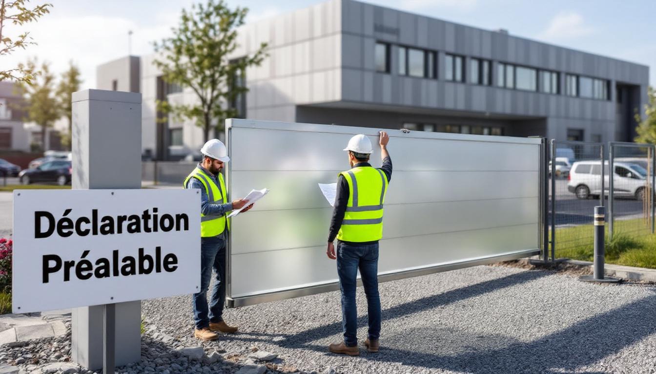 Déplacement de portail d'entrée - Travaux de maçonnerie et installation