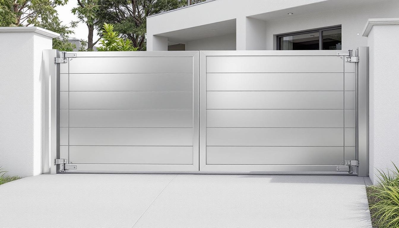 Pose portail battant en aluminium : Design moderne et durable