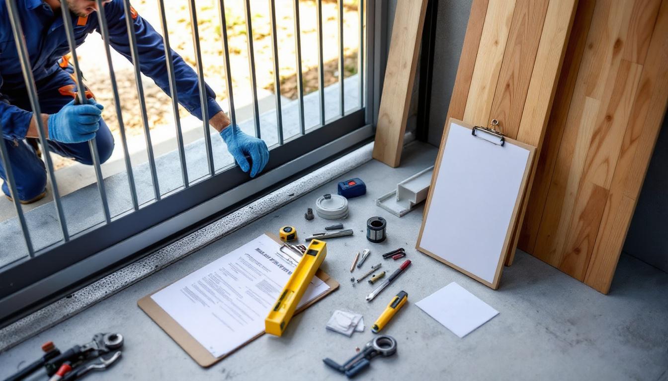 Guide installation portail - étapes de pose d'un portail coulissant moderne